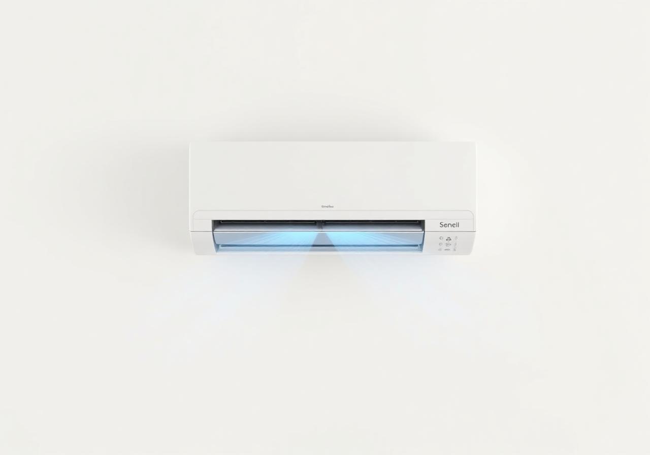 Ar condicionado moderno gelando